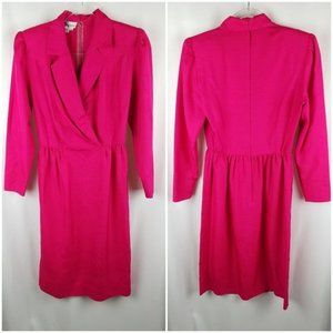 MBR International dress hot pink 100% silk 4  (Elle Woods suit)
